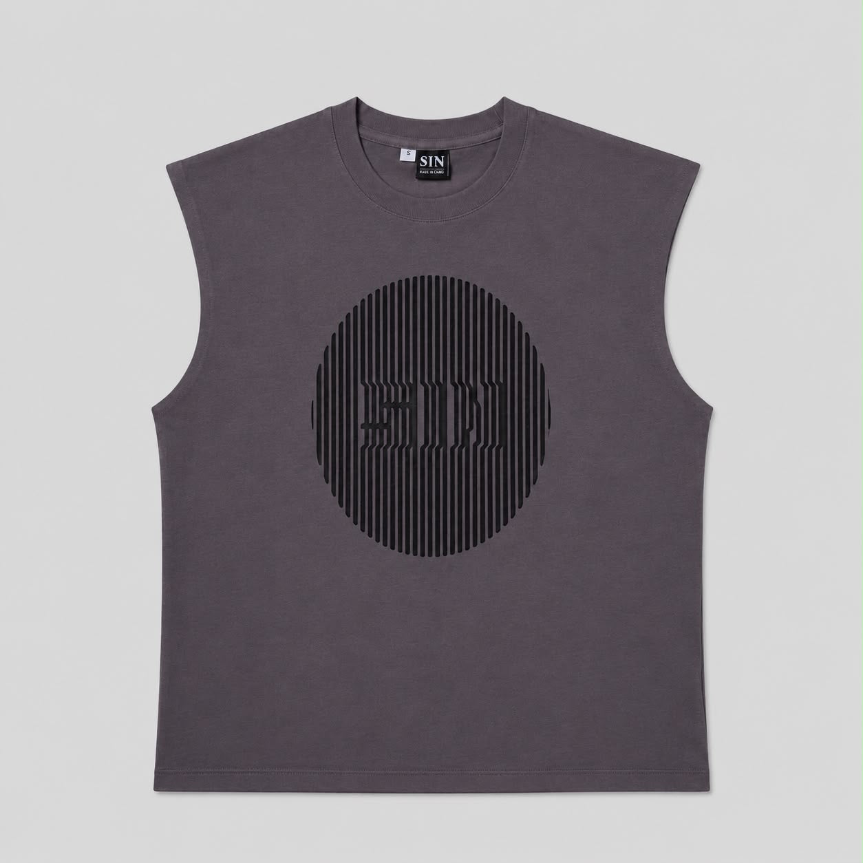 “SINSTRIPED” Charcoal Tank Top