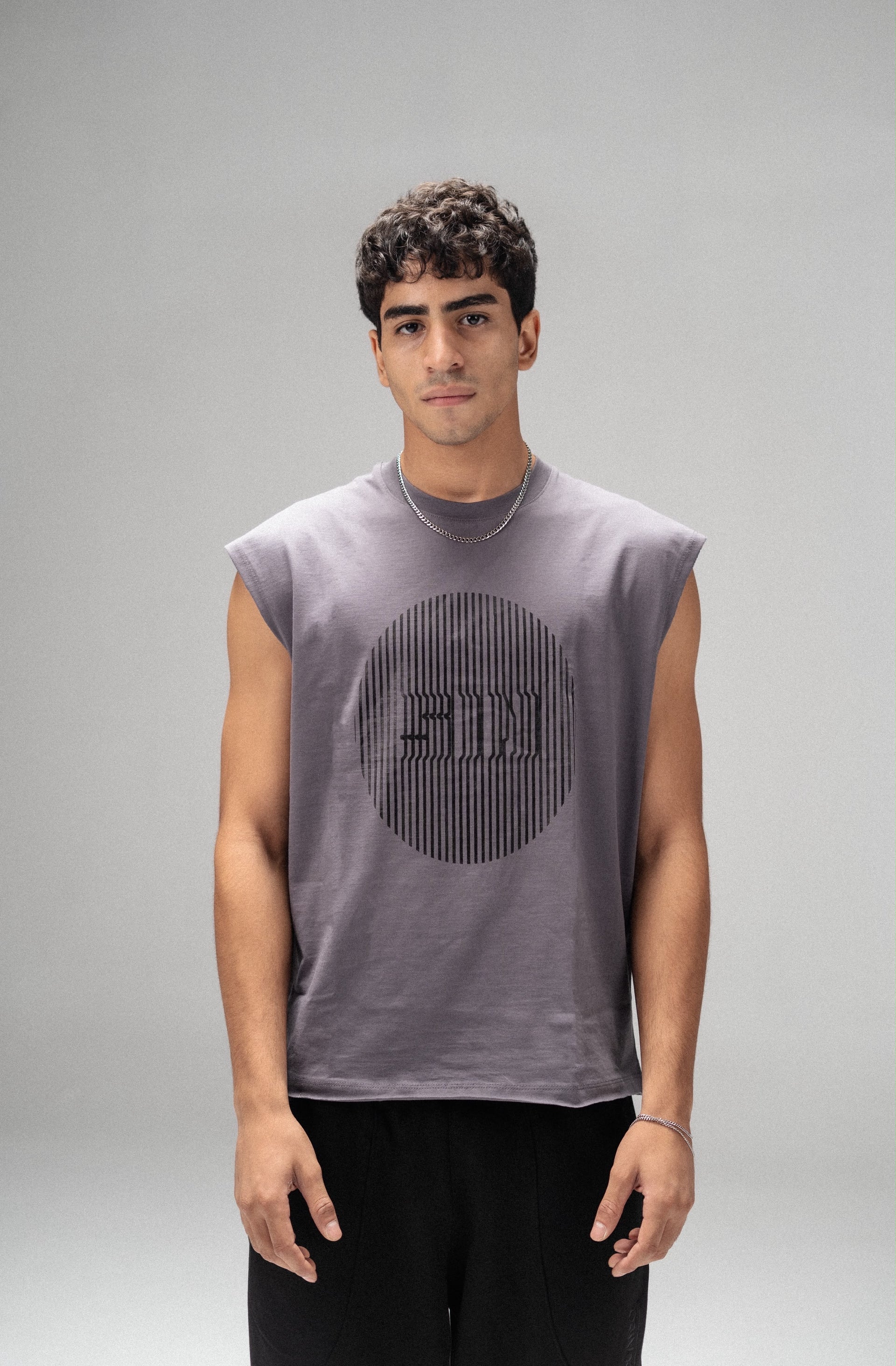 “SINSTRIPED” Charcoal Tank Top