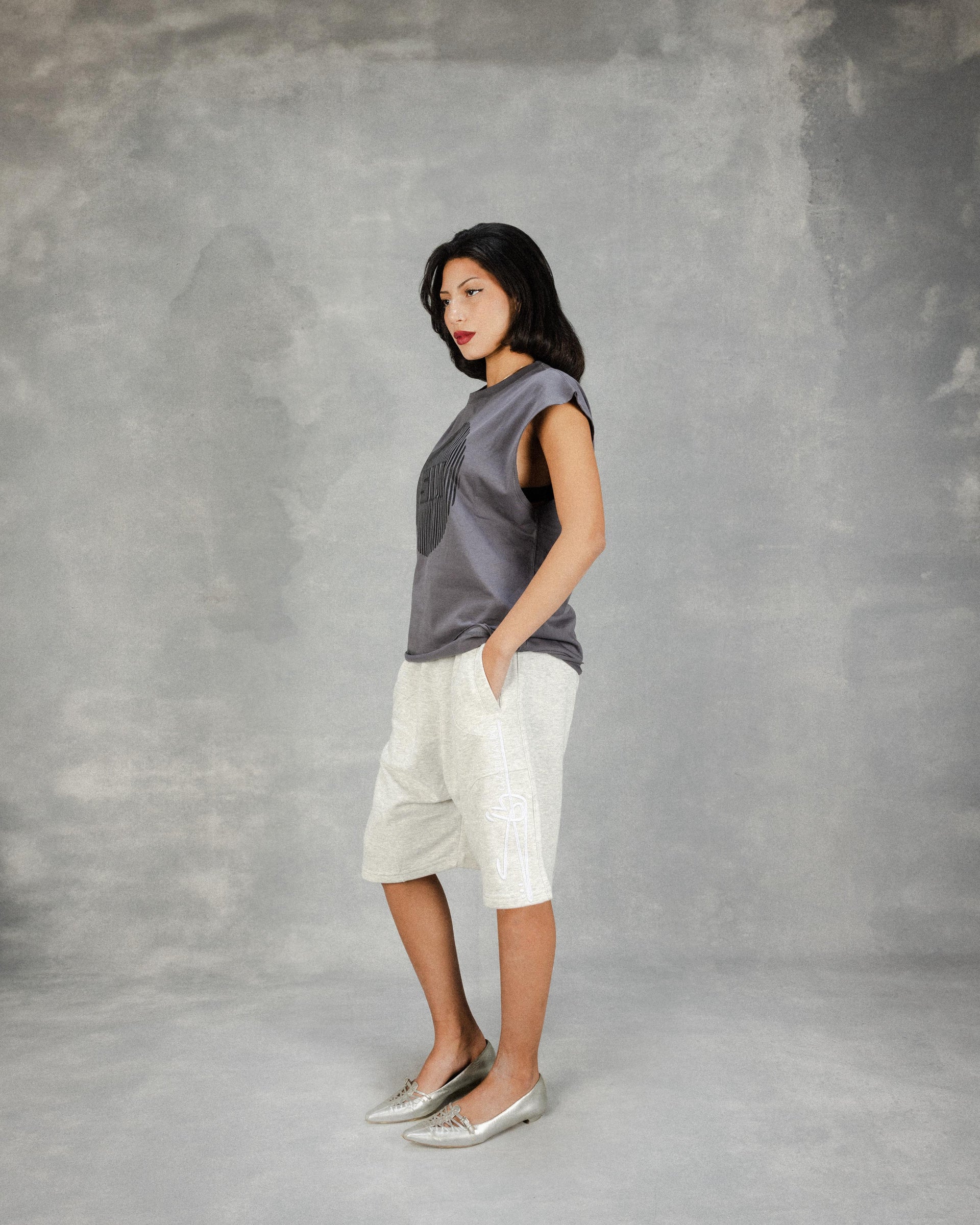 “SINSTRIPED” Charcoal Tank Top