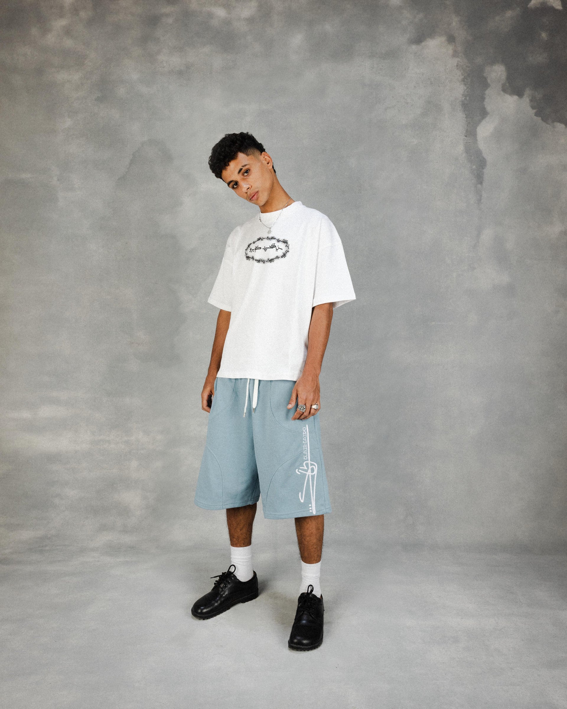 “SIN SIGNATURE” Shorts in Baby Blue