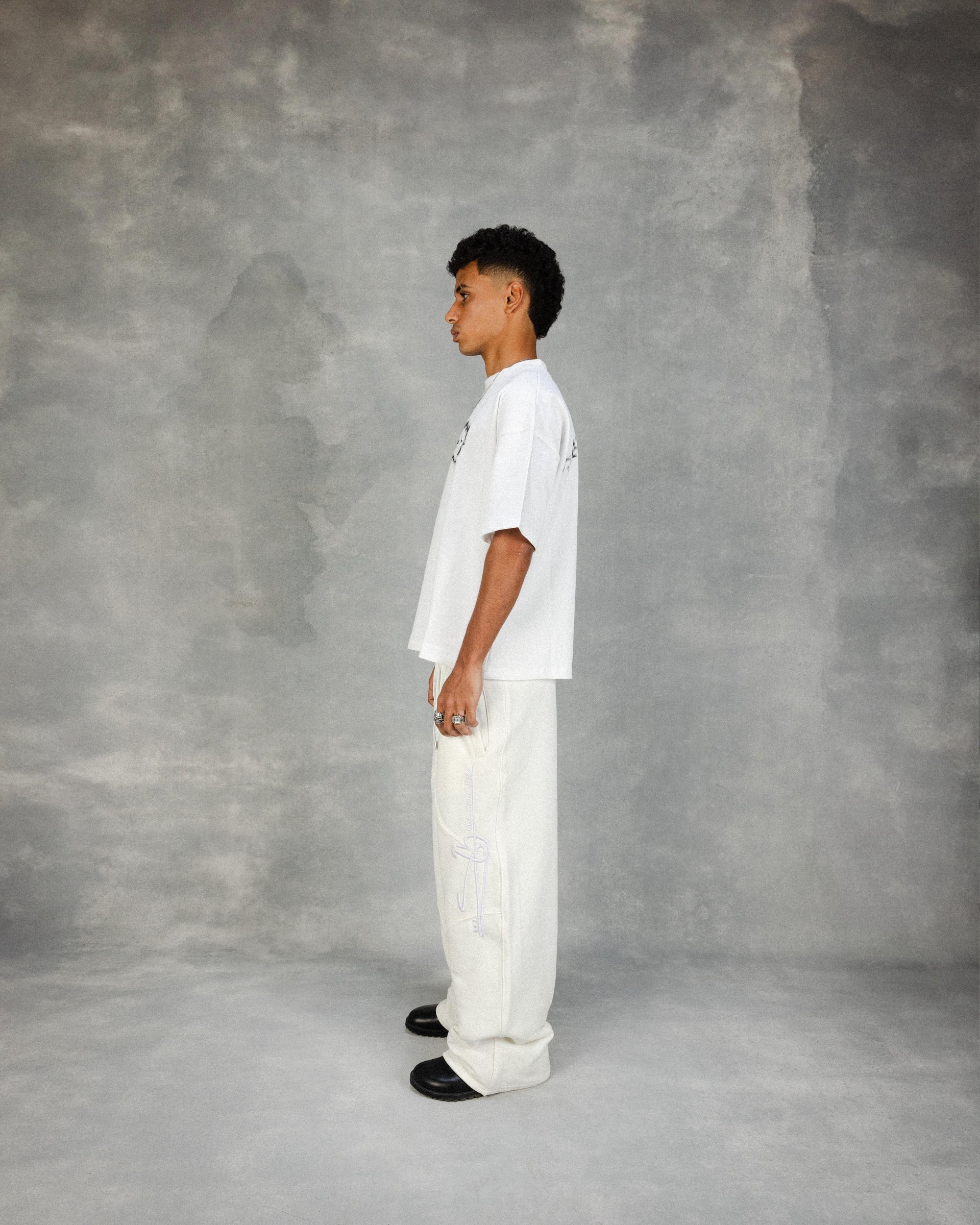 SIN Signature Sweatpants in Off-White