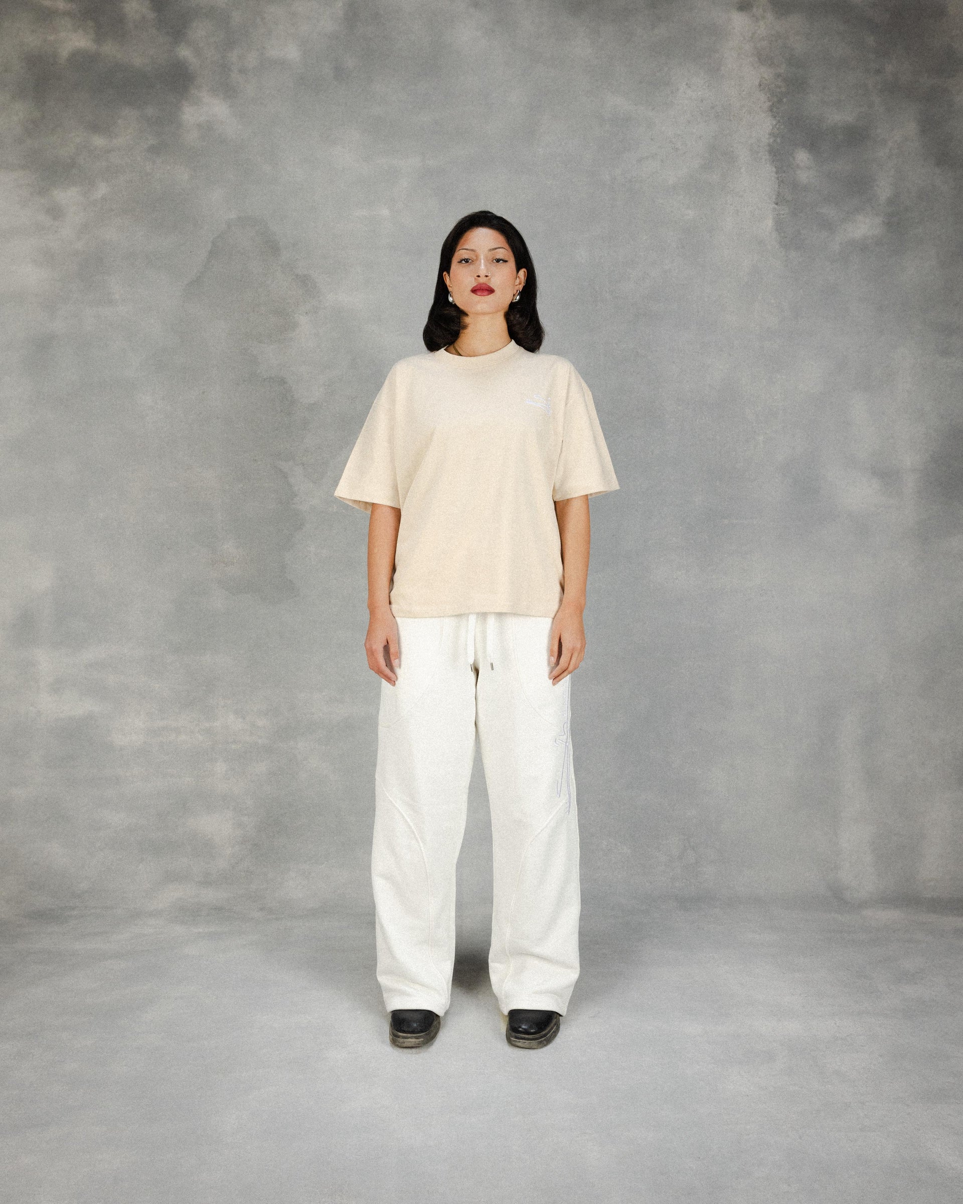 “SIN SIGNATURE” Sweatpants in Off White