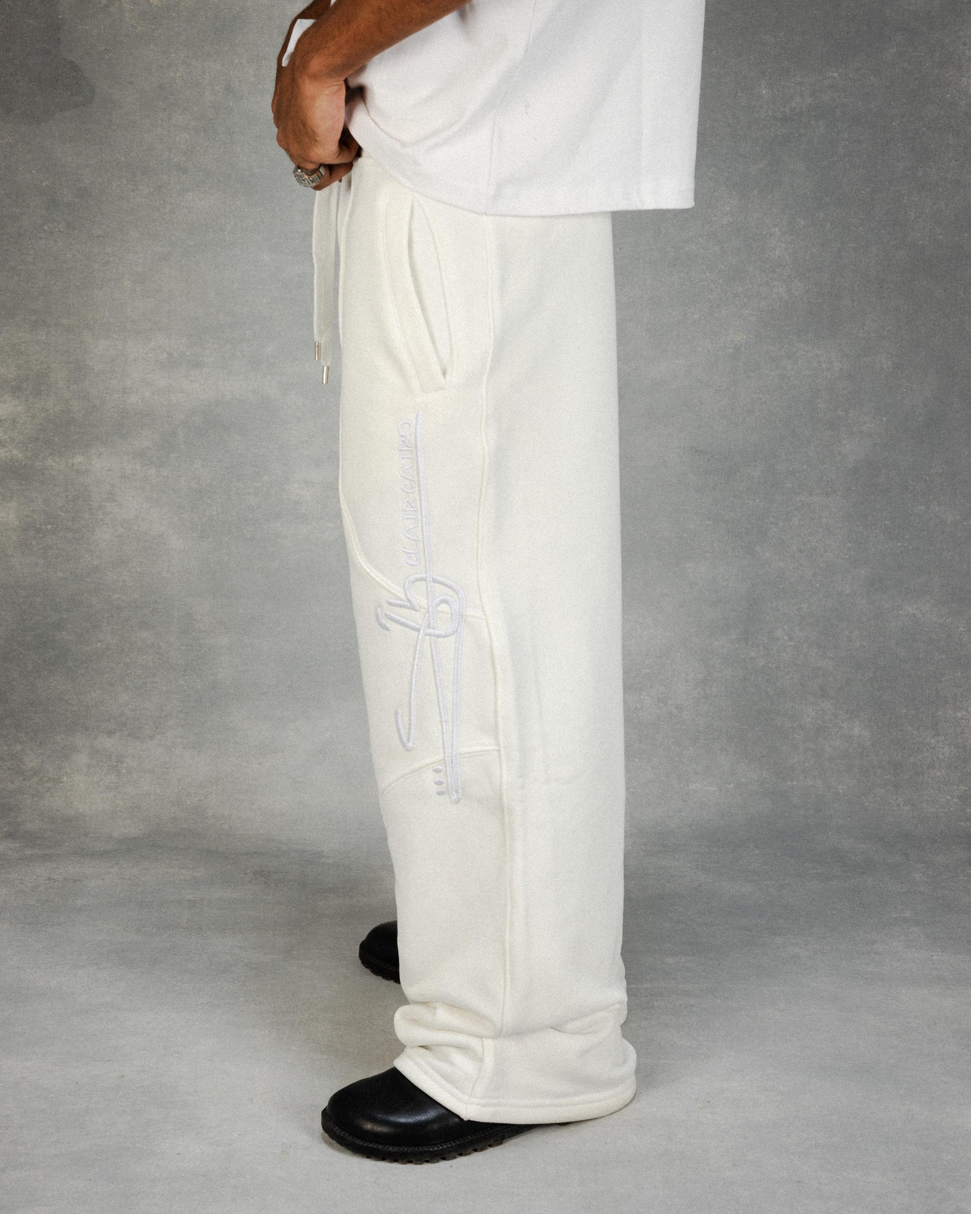 SIN Signature Sweatpants in Off-White