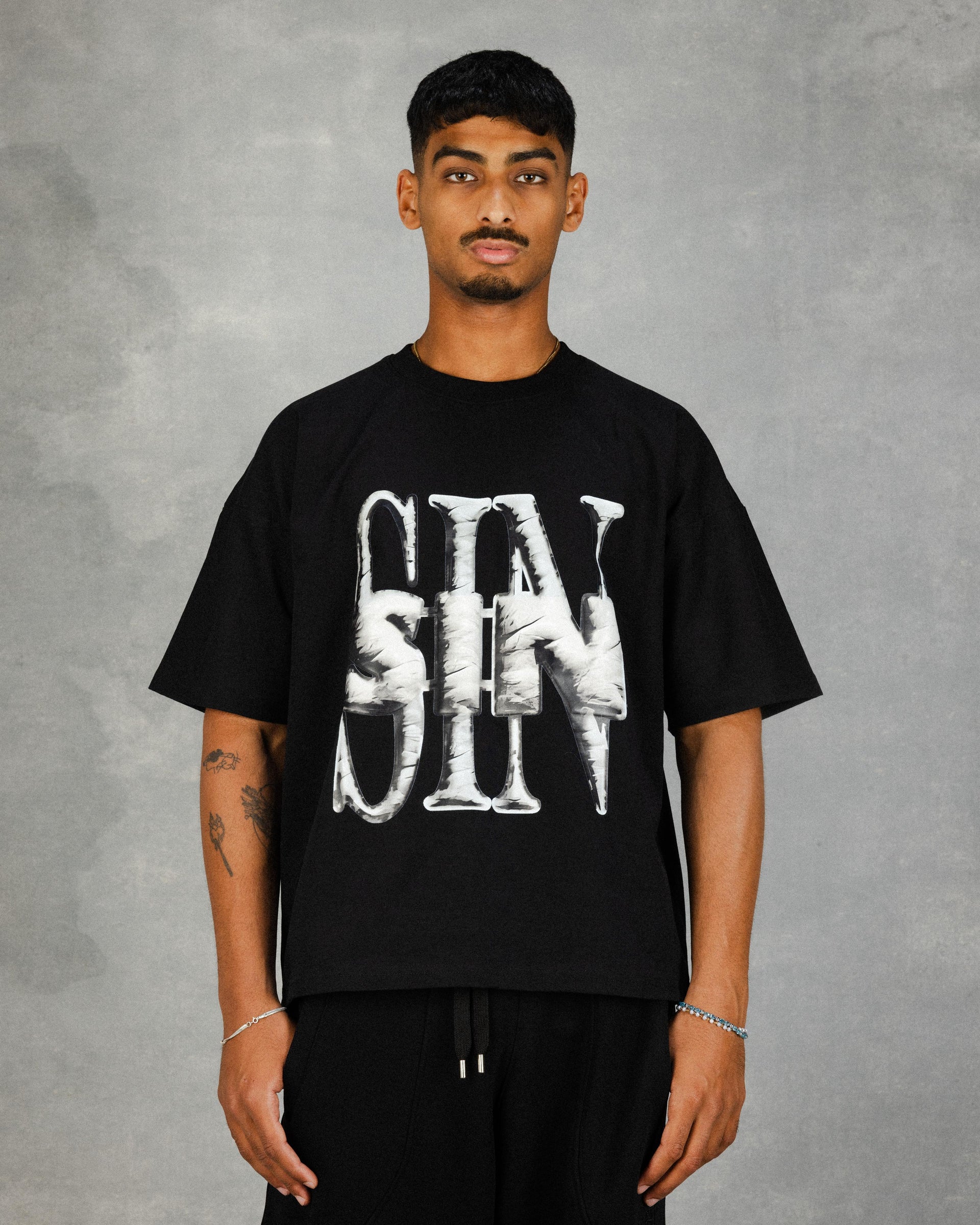 “SIN” Black Tee