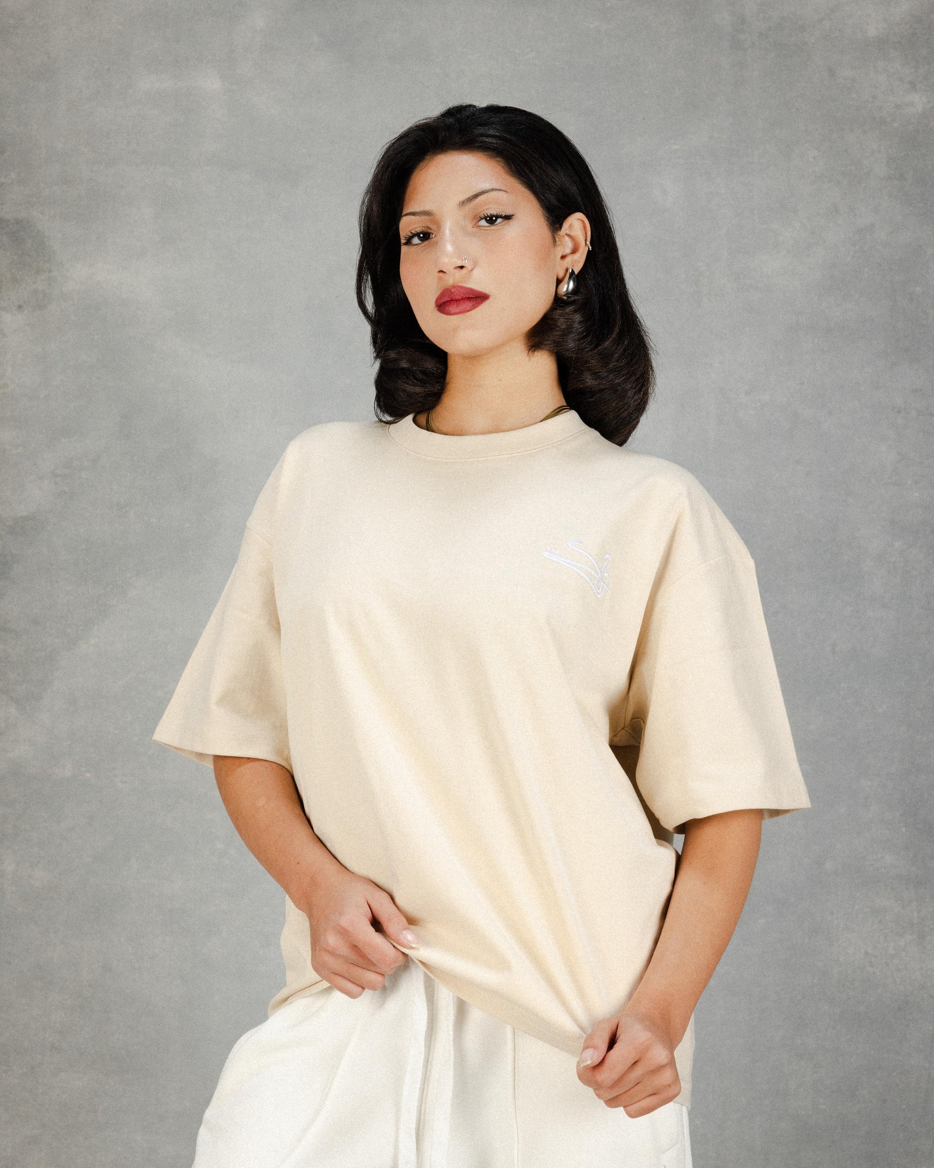 “SIN SIGNATURE” Beige Tee