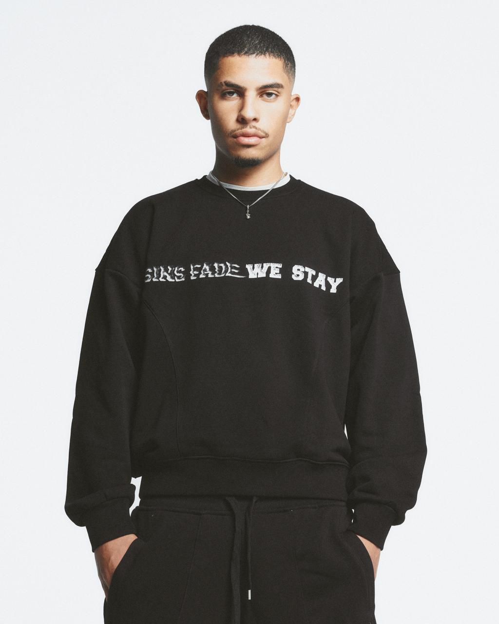 SINS Fade Crewneck in Black