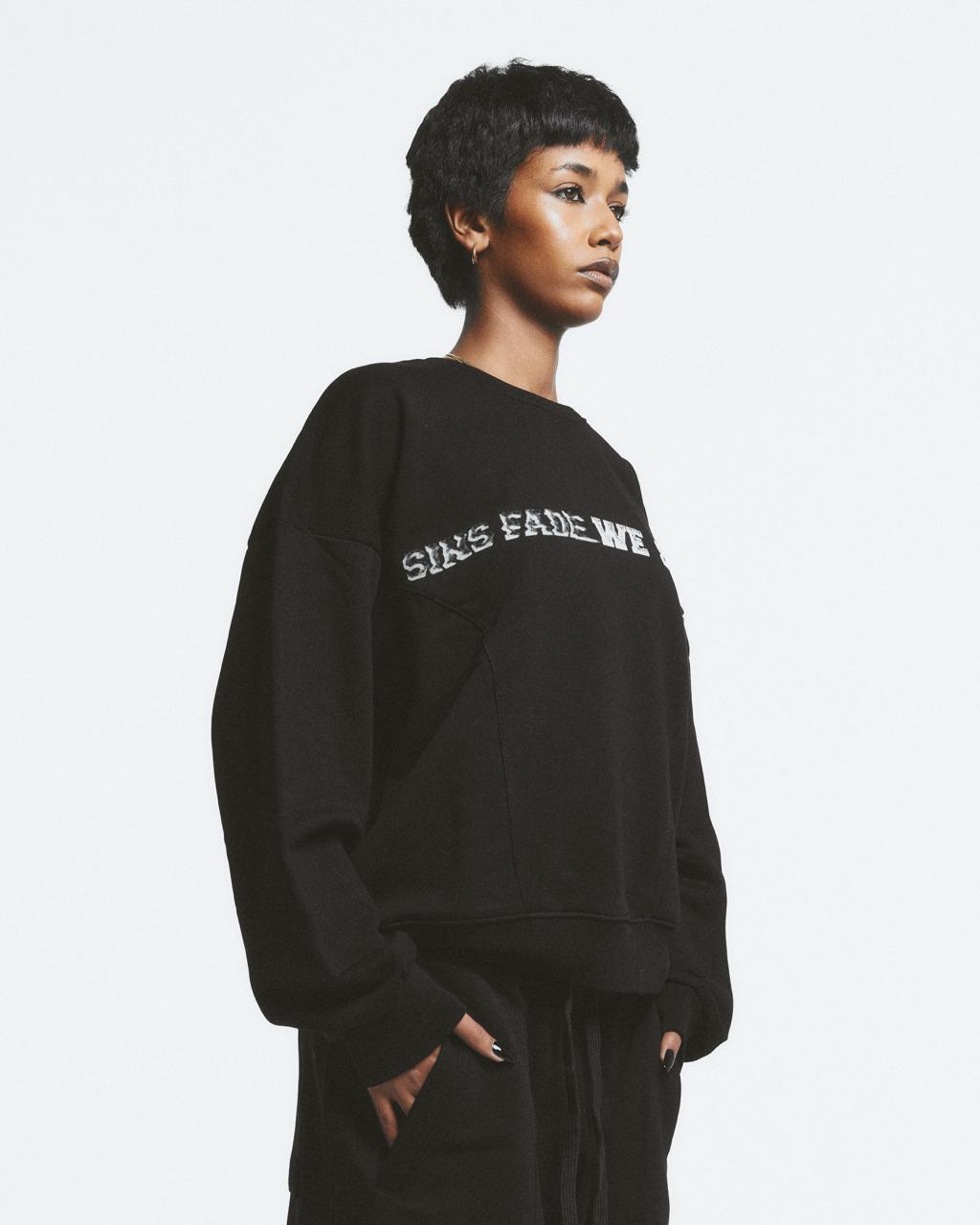 SINS Fade Crewneck in Black