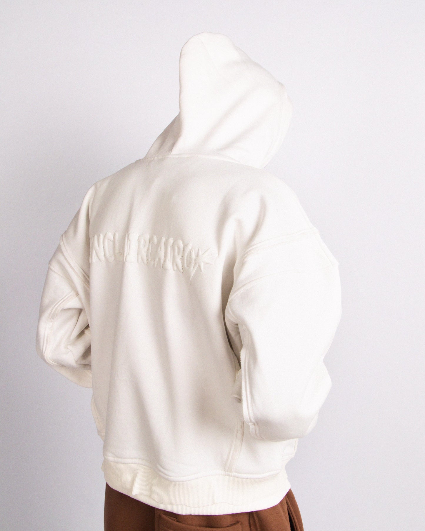 Double Pocket Hoodie in Off White