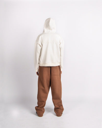 Double Pocket Hoodie in Off White